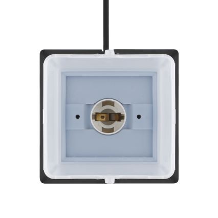 Εξωτερικό φωτιστικό με 2 πρίζες 1xE14/15W/230V IP44 μαύρο