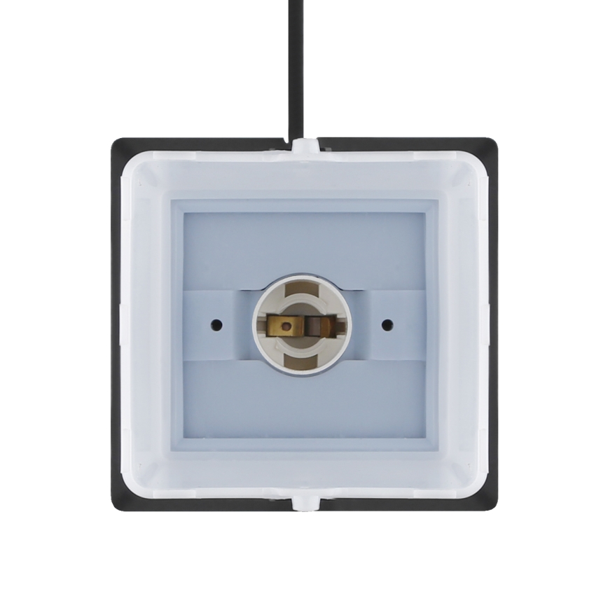 Εξωτερικό φωτιστικό με 2 πρίζες 1xE14/15W/230V IP44 μαύρο