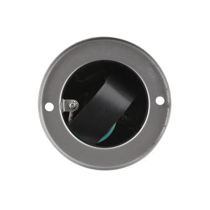 Εξωτερικός στύλος με 2 πρίζες 230V IP44, ματ χρώμιο, στρογγυλός