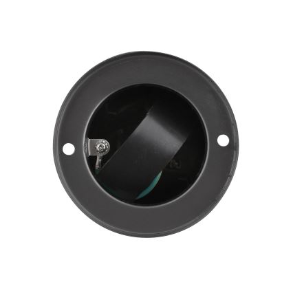 Εξωτερικός στύλος με 2 πρίζες 230V IP44, μαύρος, στρογγυλός