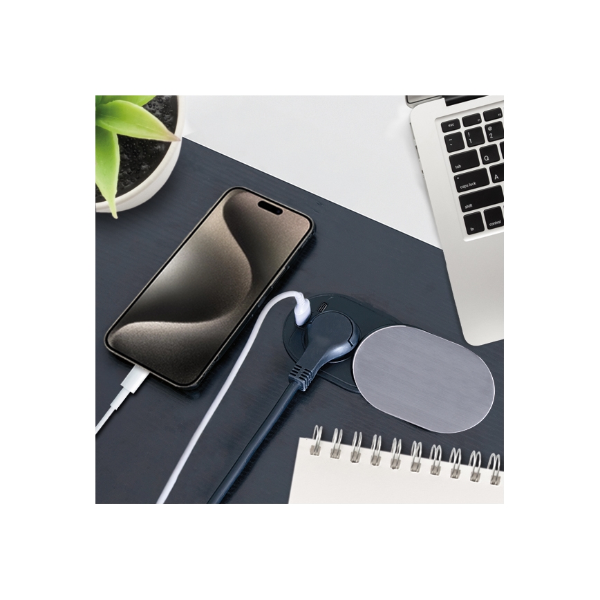 Εντοιχιζόμενη πρίζα 1Σ + USB A+C