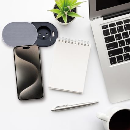 Χωνευτή πρίζα 1Z + USB A+C