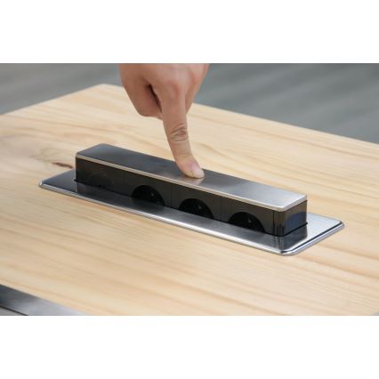 Στήλη πρίζας για επιφάνεια γραφείου 3x230V + USB-A + USB-C