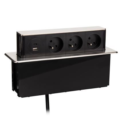Πολύπριζο γραφείου 3x230V + USB-A + USB-C