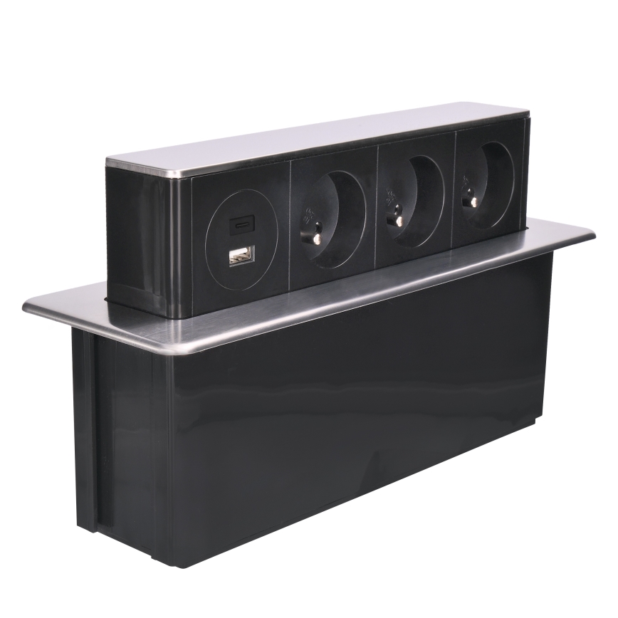 Πολύπριζο γραφείου 3x230V + USB-A + USB-C