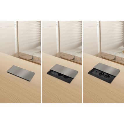 Εντοιχιζόμενη πρίζα 65W με 2 υποδοχές + USB-A + USB-C