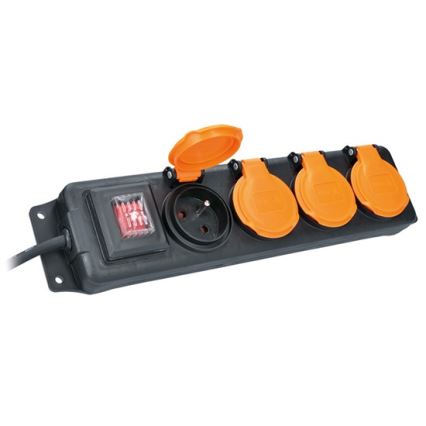 Καλώδιο επέκτασης με διακόπτη 4 θέσεων 5μ IP44