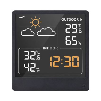 Ψηφιακό θερμόμετρο 5V/2xAAA + 2xAAA μαύρο