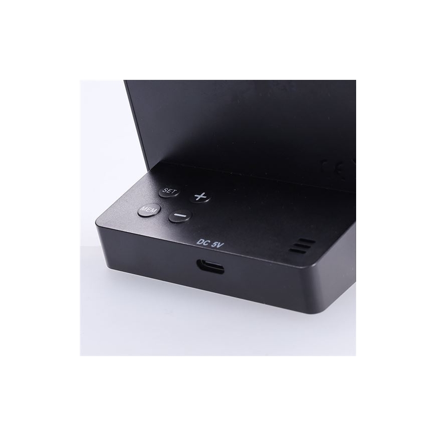 Ψηφιακό θερμόμετρο 5V/2xAAA + 2xAAA μαύρο