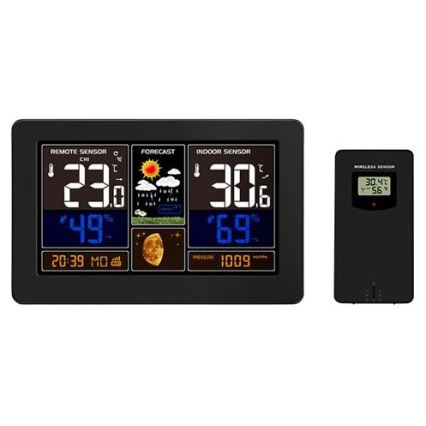 Μετεωρολογικός σταθμός με έγχρωμη οθόνη LCD 2xAA/5V + 2xAA Wi-Fi Tuya