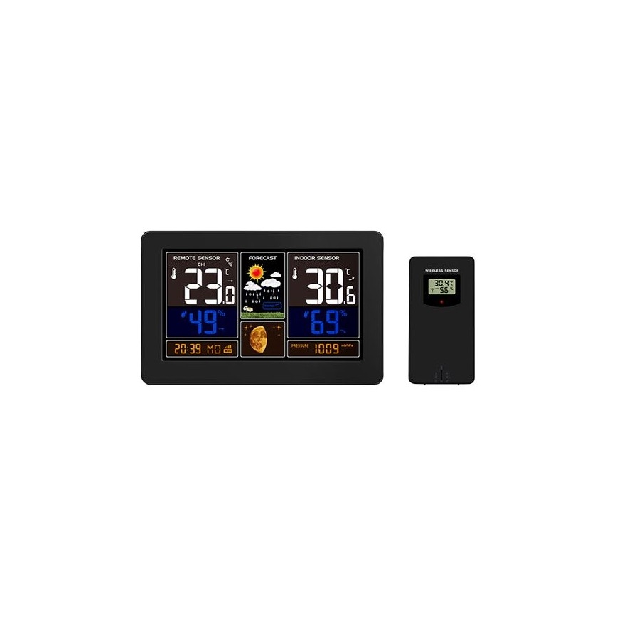 Μετεωρολογικός σταθμός με έγχρωμη οθόνη LCD 2xAA/5V + 2xAA Wi-Fi Tuya