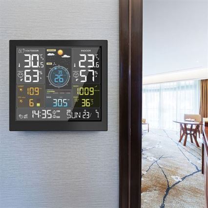 Επαγγελματικός μετεωρολογικός σταθμός με οθόνη LCD, τροφοδοσία 5V/2xAA + 3xAAA, Wi‑Fi