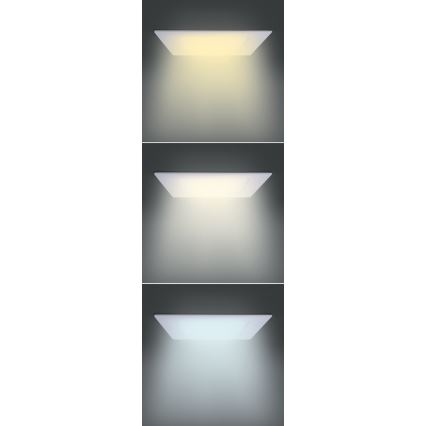 LED φωτιστικό για ψευδοροφή, 12W, 230V, 3000/4000/6000K, 17x17 cm, λευκό