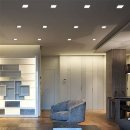 LED χωνευτό φωτιστικό οροφής LED/18W/230V 3000/4000/6000K 22,5x22,5 cm λευκό