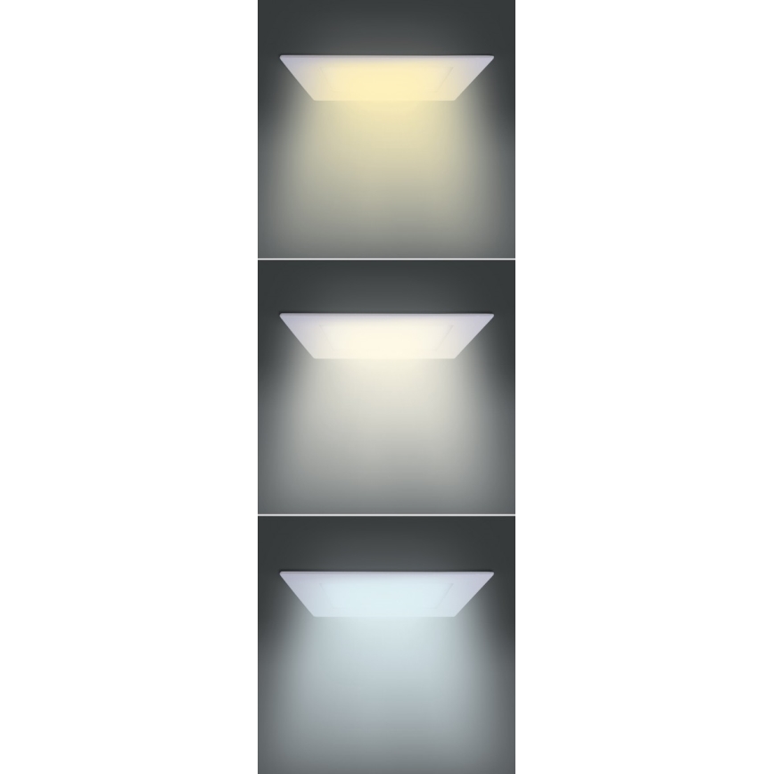 LED χωνευτό φωτιστικό οροφής LED/18W/230V 3000/4000/6000K 22,5x22,5 cm λευκό