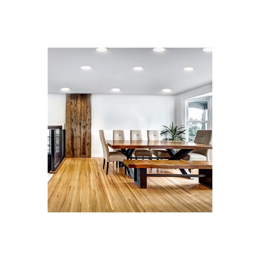 LED εντοιχισμένο φωτιστικό οροφής LED/6W/230V 3000/4000/6000K Ø 12 cm λευκό