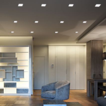 LED εντοιχιζόμενο φωτιστικό οροφής LED/6W/230V 3000/4000/6000K 12x12 cm λευκό