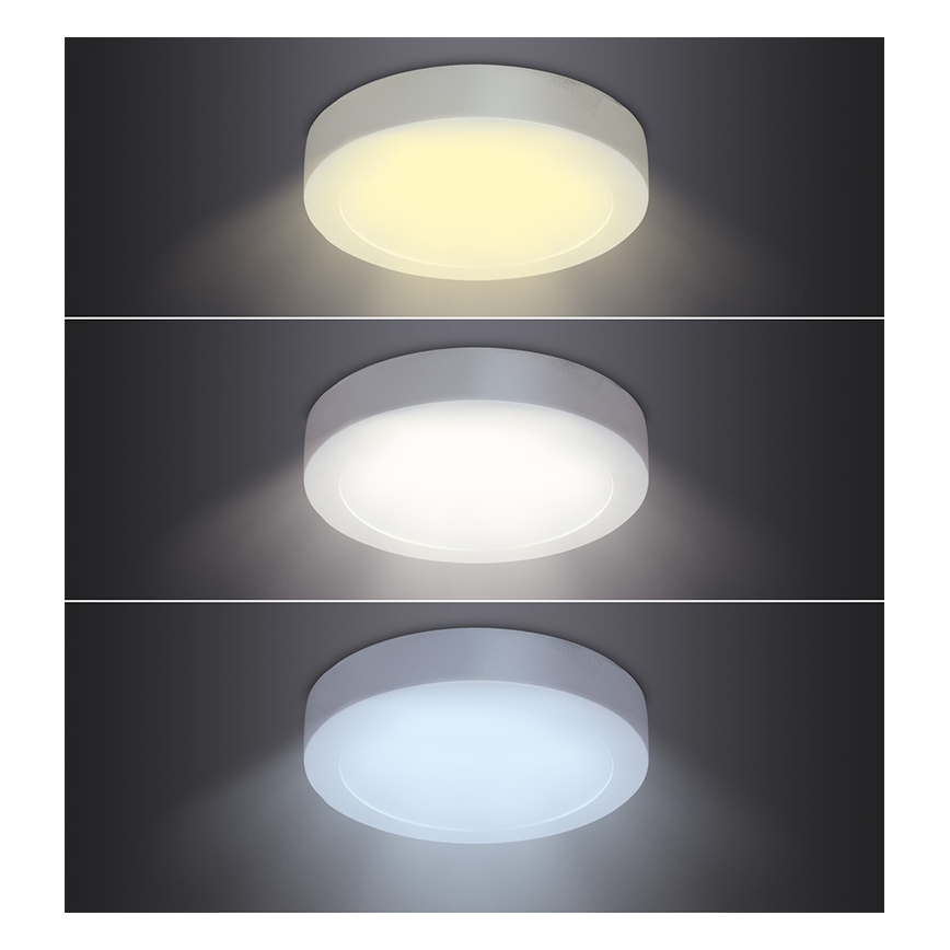 Φωτιστικό οροφής LED/12W/230V 3000/4000/6000K διάμ. 17 cm λευκό