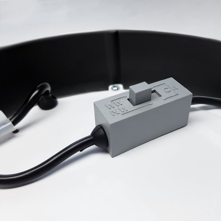 LED Φωτιστικό οροφής LED/12W/230V 3000/4000/6000K μαύρο στενόμακρο