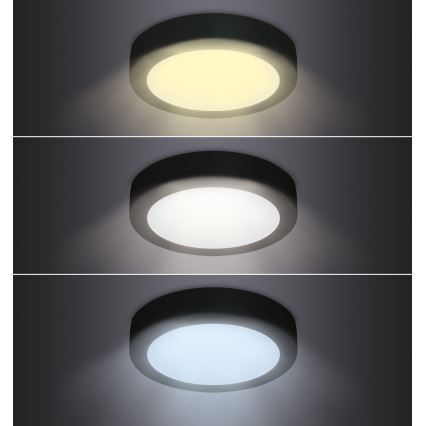 LED Φωτιστικό οροφής LED/18W/230V 3000/4000/6000K μαύρο στρογγυλό