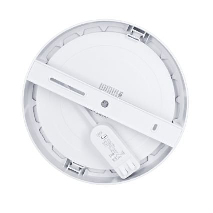 LED Επιφανειακό/ψευδοροφητικό πάνελ 2 σε 1 18W/230V 3000/4000/6000K Ø 22,5 cm IP54 ασημί