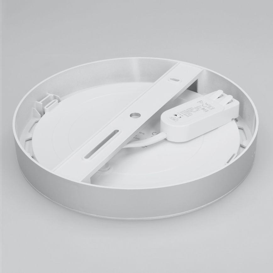 LED επιφανειακό/εντοιχισμένο πάνελ 2-σε-1 18W/230V 3000/4000/6000K διάμ. 22,5 εκ. IP54 λευκό