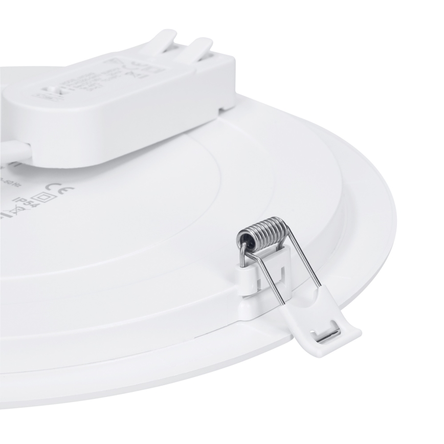 LED επιφανειακό/εντοιχισμένο πάνελ 2-σε-1 18W/230V 3000/4000/6000K διάμ. 22,5 εκ. IP54 λευκό