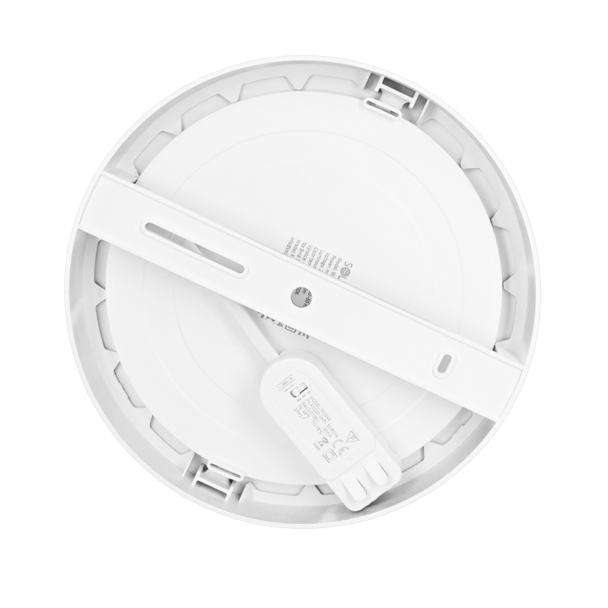 LED επιφανειακό/εντοιχισμένο πάνελ 2-σε-1 18W/230V 3000/4000/6000K διάμ. 22,5 εκ. IP54 λευκό