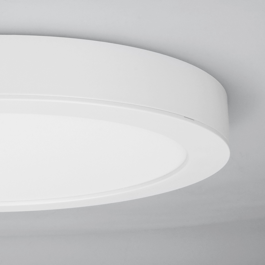 LED επιφανειακό/εντοιχισμένο πάνελ 2-σε-1 18W/230V 3000/4000/6000K διάμ. 22,5 εκ. IP54 λευκό