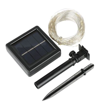LED Ηλιακή διακοσμητική γιρλάντα LED/3,7V 800 mAh 22 m