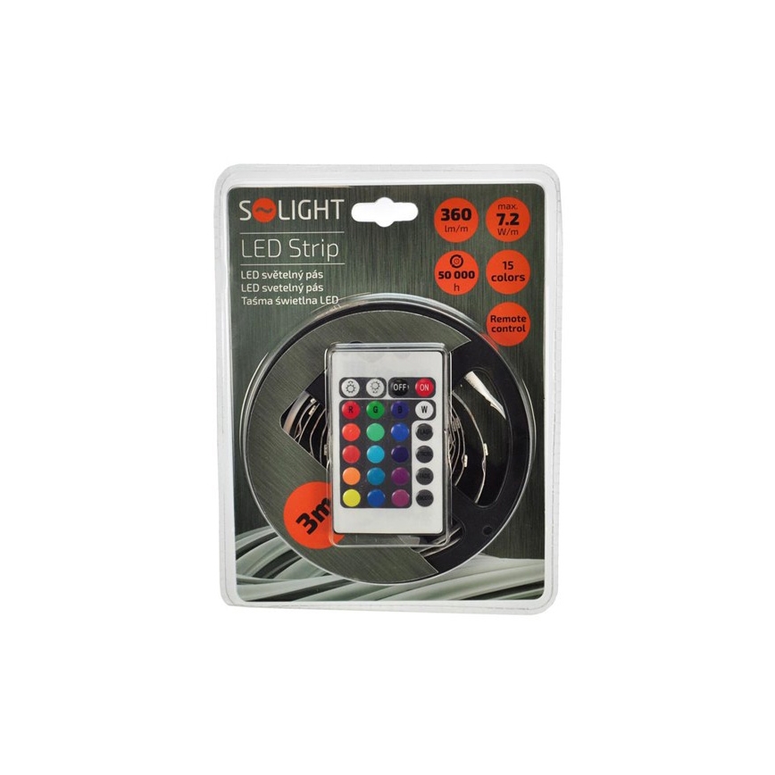 Φωτοταινία LED με τηλεχειριστήριο 7,2W/12V 3m