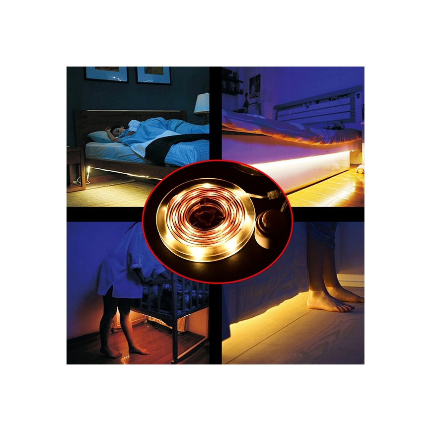 LED Ταινία με αισθητήρα 4xAAA 3000K 1μ