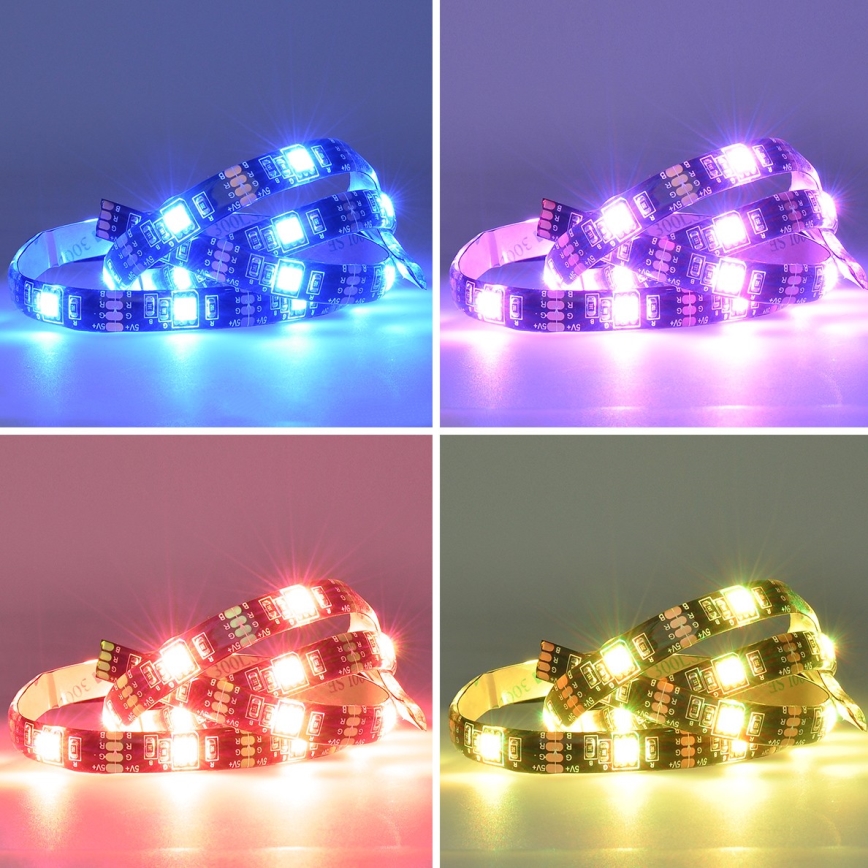 LED RGB Ρυθμιζόμενη λωρίδα για TV LED/6W/5V Wi-Fi Tuya + τηλεχειριστήριο 0,5m