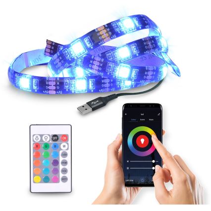 LED RGB Ρυθμιζόμενη λωρίδα για TV LED/6W/5V Wi-Fi Tuya + τηλεχειριστήριο 0,5m
