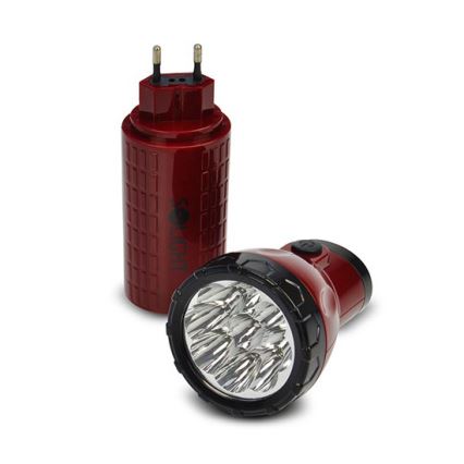 Επαναφορτιζόμενος φακός LED 9xLED/4V 800mAh plug-in