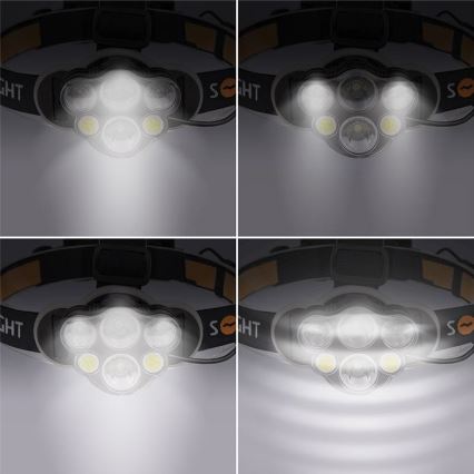 Επαναφορτιζόμενος φακός κεφαλής LED LED/USB 2200mAh IP44