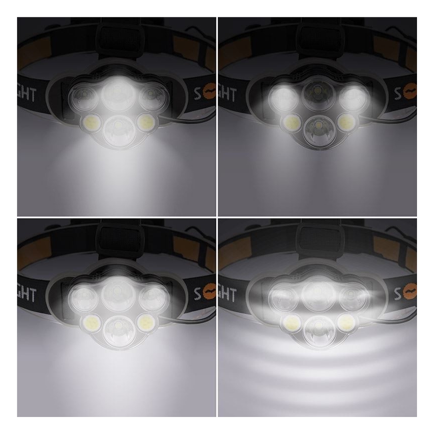 Επαναφορτιζόμενος φακός κεφαλής LED LED/USB 2200mAh IP44