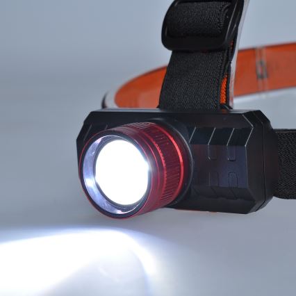 LED Επαναφορτιζόμενος Φακός Κεφαλής LED/3W/USB 1200mAh IP44