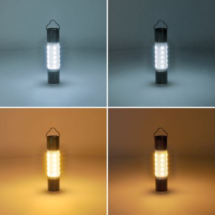 LED Επαναφορτιζόμενο camping flashlight με ένα power bank λειτουργία LED/1500 mAh 3,7V IP44