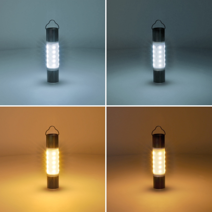 LED Επαναφορτιζόμενο camping flashlight με ένα power bank λειτουργία LED/1500 mAh 3,7V IP44