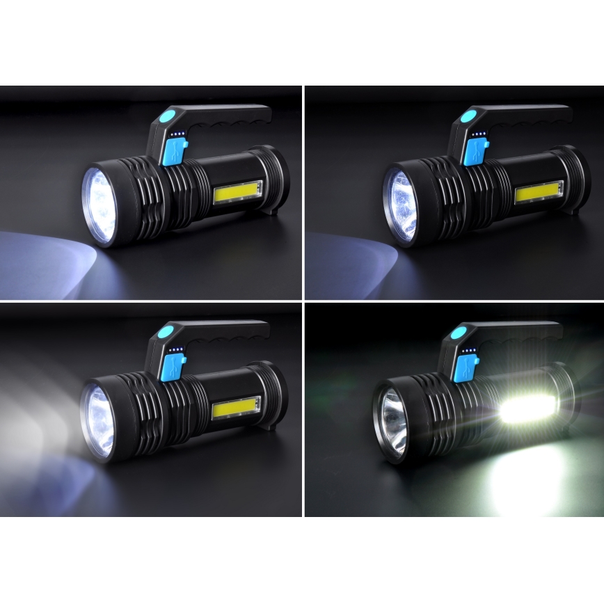 Επαναφορτιζόμενος φακός LED LED/6W/800 mAh 3,7V IP44