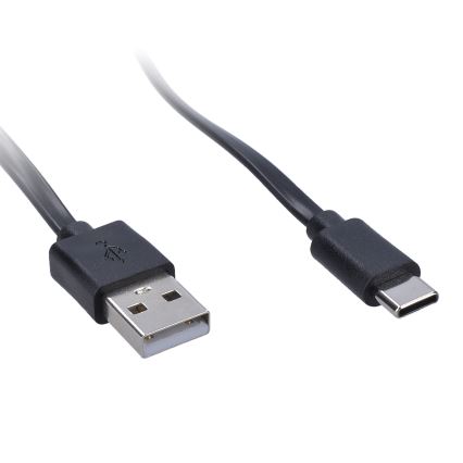 LED Ρυθμιζόμενος ευέλικτος επαναφορτιζόμενος επιτραπέζιος φωτισμός με κλιπ LED/2W/1800 mAh 3000/4000/6500K μαύρο