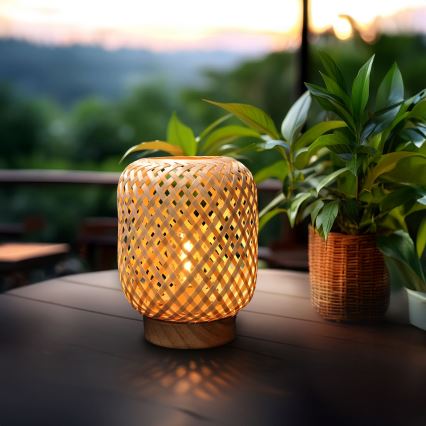LED Διακοσμητικό επιτραπέζιο φωτιστικό BOHO LED/2xAAA rattan