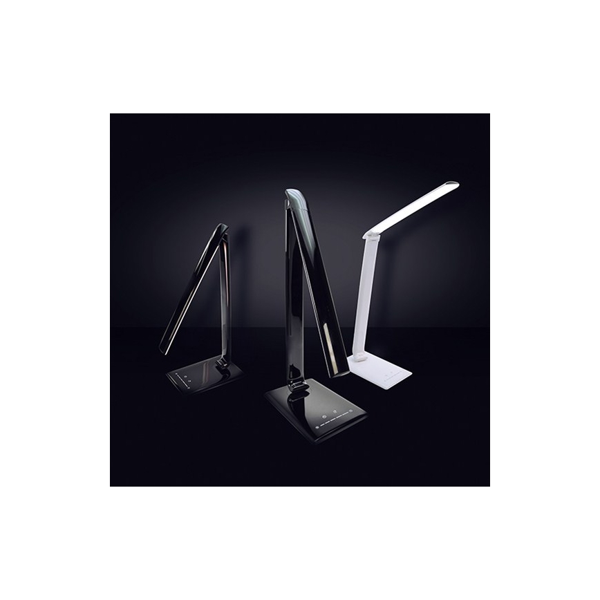 LED Eπιτραπέζια λάμπα dimmer με υποδοχή USB LED/12W/230V μαύρο