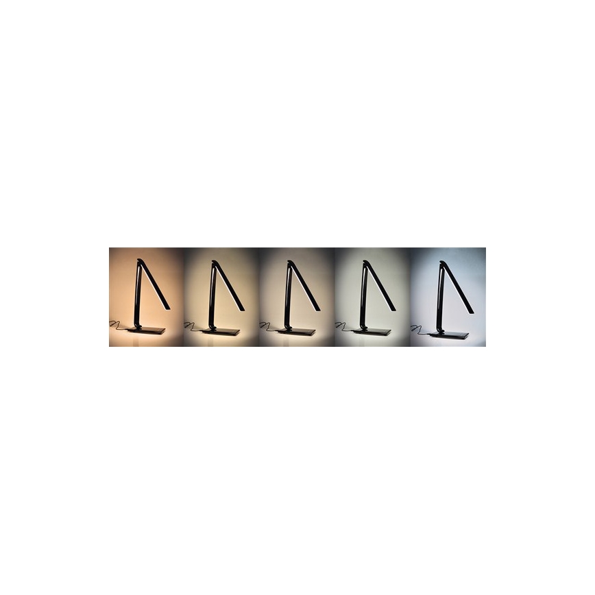 LED Eπιτραπέζια λάμπα dimmer με υποδοχή USB LED/12W/230V μαύρο