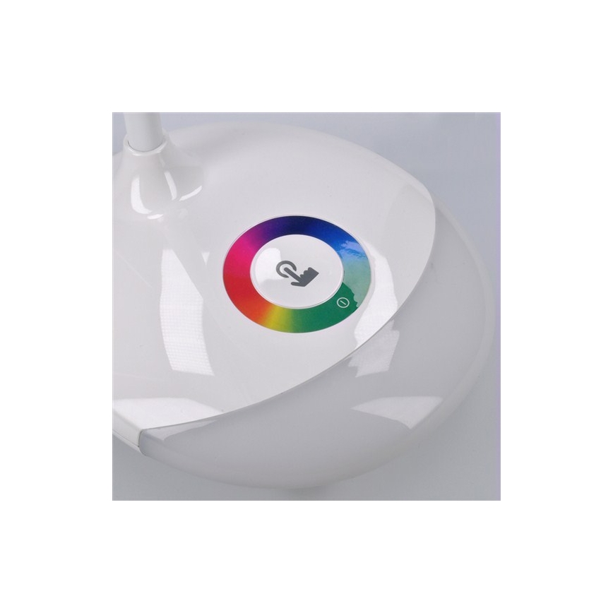 LED RGB Επιτραπέζιο φωτιστικό με ρυθμιζόμενη ένταση, επαναφορτιζόμενο LED/5W/5V 1800 mAh