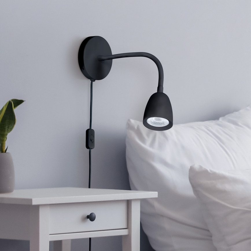 LED Dimming τοίχου μικρό φωτιστικό LED/4W/230V μαύρο