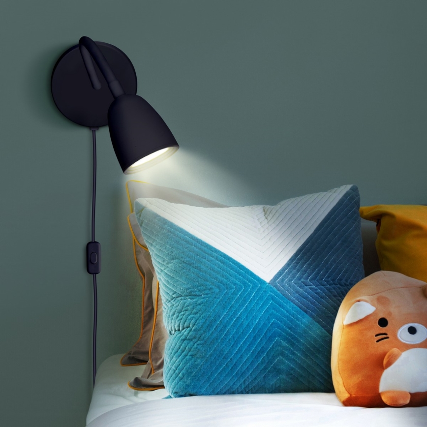 LED Dimming τοίχου μικρό φωτιστικό LED/4W/230V μαύρο