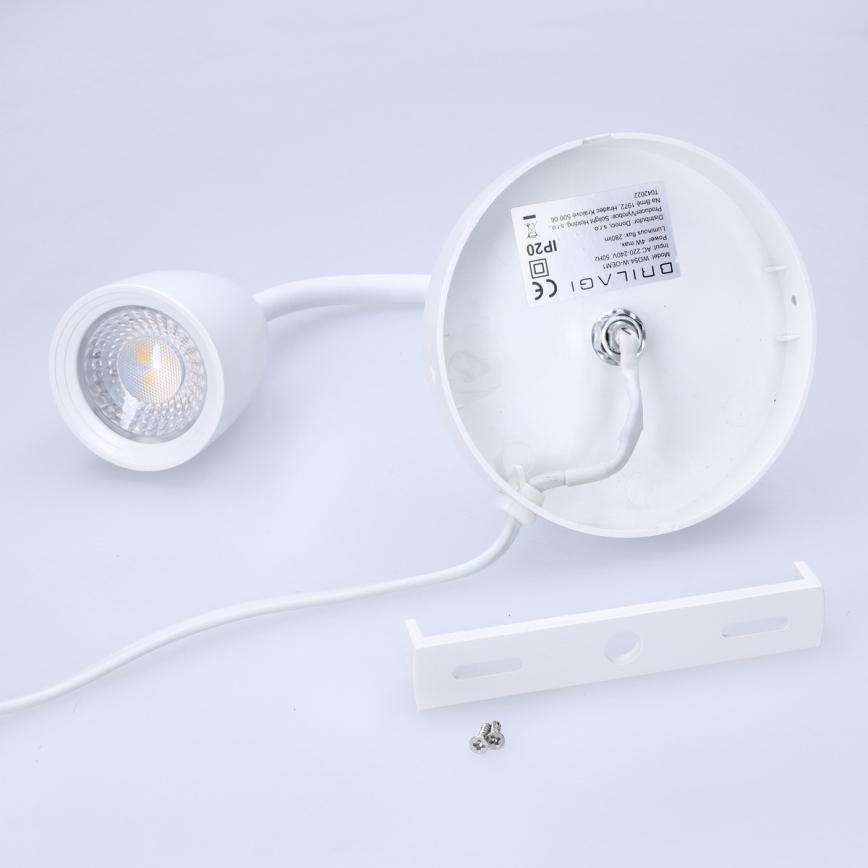 LED Ρυθμιζόμενο φωτιστικό τοίχου LED/4W/230V