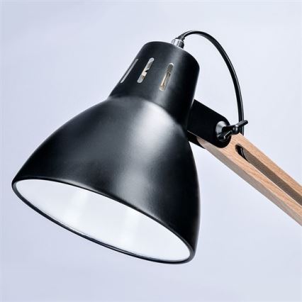 Επιτραπέζιο φωτιστικό FALUN 1xE27/25W/230V μαύρο/δρυς